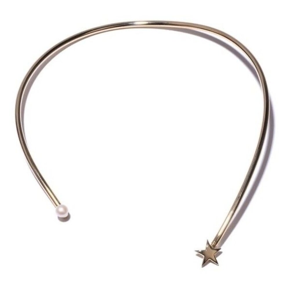 Pamela Love Star Age Pearl Gold Choker Collar Necklace Zodiac Astrology Cosmic
